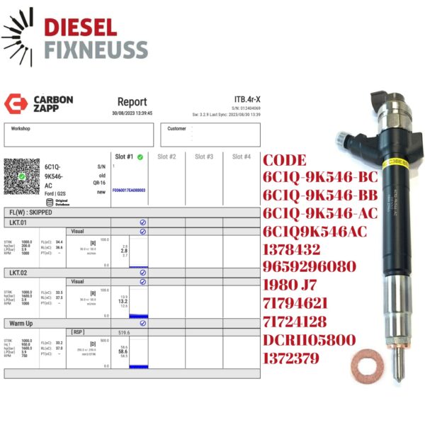 Monolita 2.2 HDi Diesel Injector | Denso 6C1Q9K546AB | Fuel System Parts - Image 2